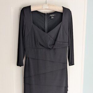 White House Black Market black instantly slimming Dress Sz 12